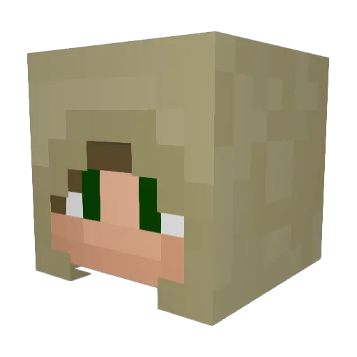 Rlcajun Minecraft avatar head, 3D render
