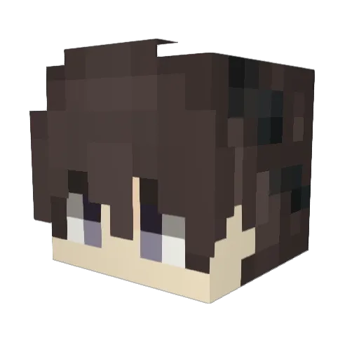Rlefe Minecraft avatar head, 3D render