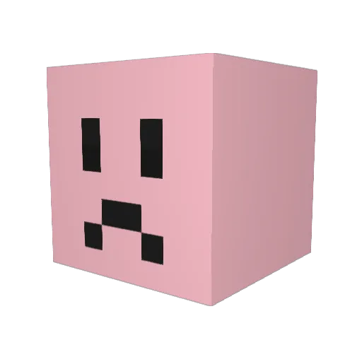 Rluka1 Minecraft avatar head, 3D render
