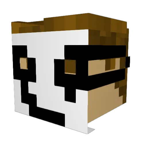 RmX666 Minecraft avatar head, 3D render