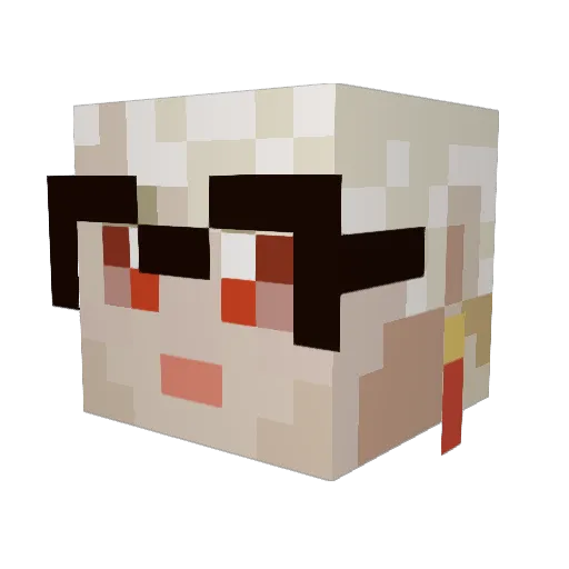 Rman_ Minecraft avatar head, 3D render