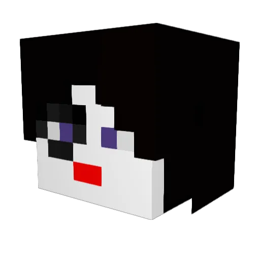 Rmey Minecraft avatar head, 3D render