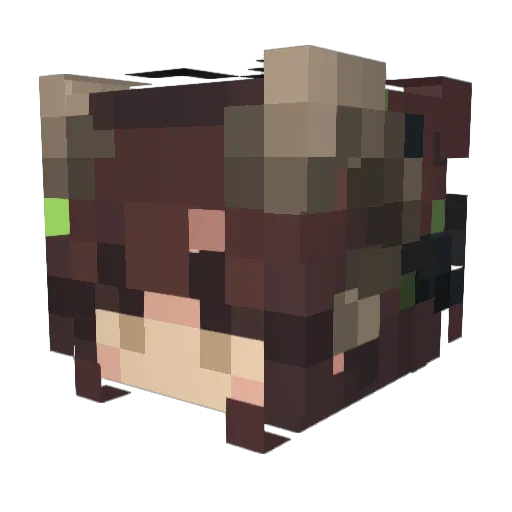 Rmlkrbk Minecraft avatar head, 3D render