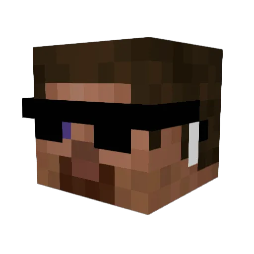 Rms15 Minecraft avatar head, 3D render