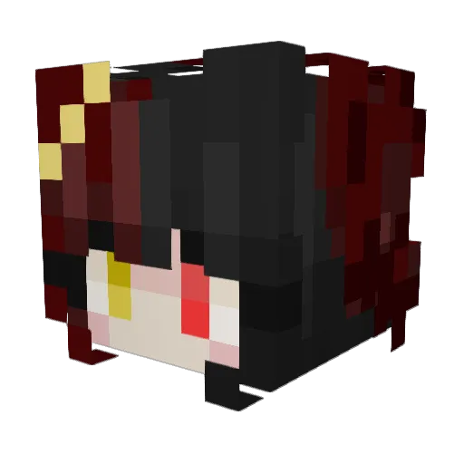 RmsCrafter Minecraft avatar head, 3D render