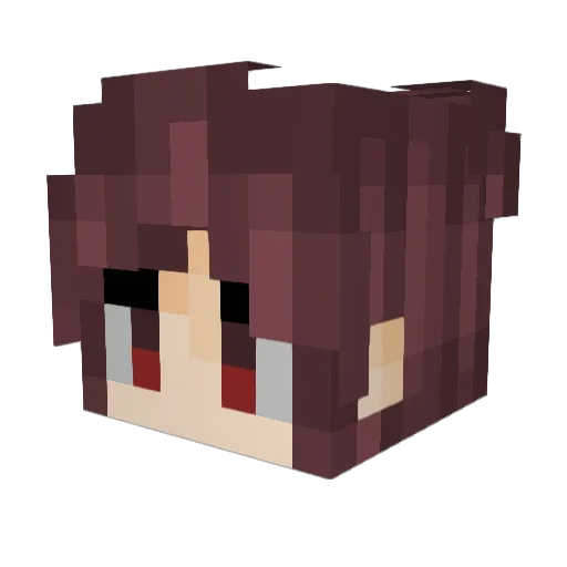 RndmR0s3 Minecraft avatar head, 3D render