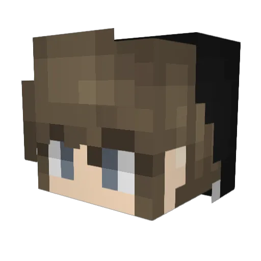 RneeM Minecraft avatar head, 3D render