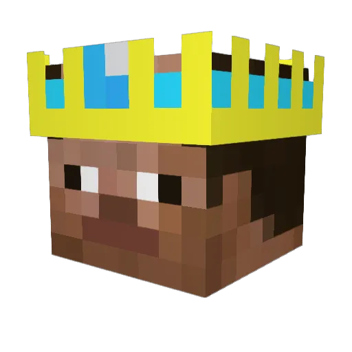 Rnoeiei Minecraft avatar head, 3D render