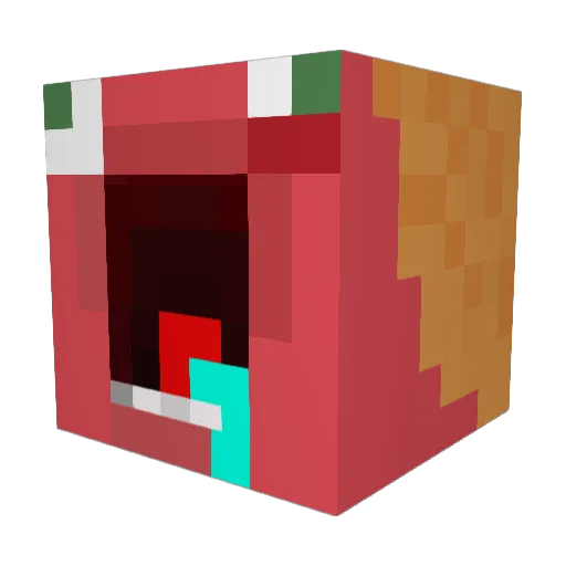 Rntq Minecraft avatar head, 3D render