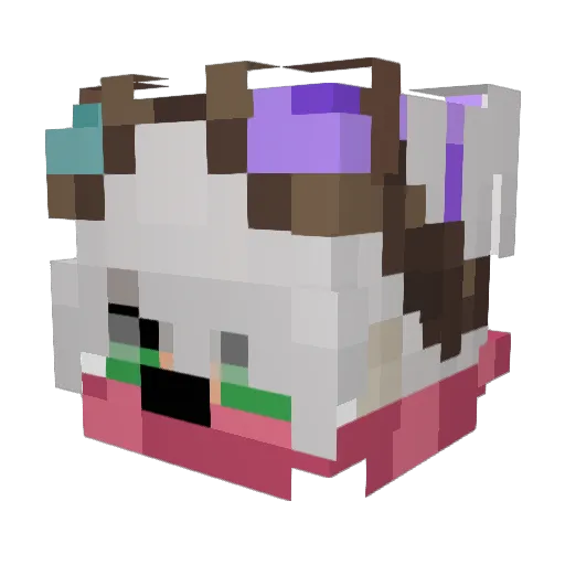 Rnzi Minecraft avatar head, 3D render