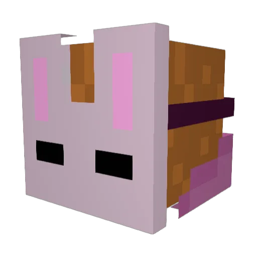 Ro5e_Princess Minecraft avatar head, 3D render