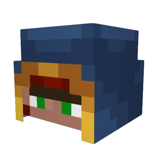 Ro88e Minecraft avatar head, 3D render