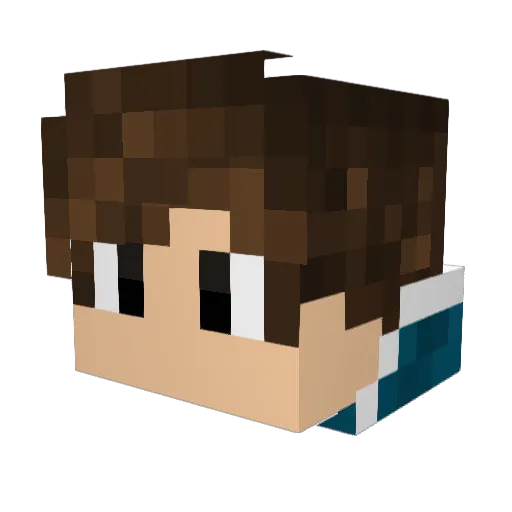RoAtDW Minecraft avatar head, 3D render