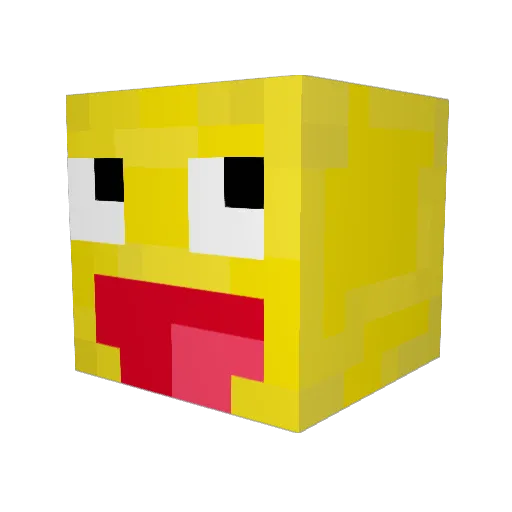 RoB_p Minecraft avatar head, 3D render