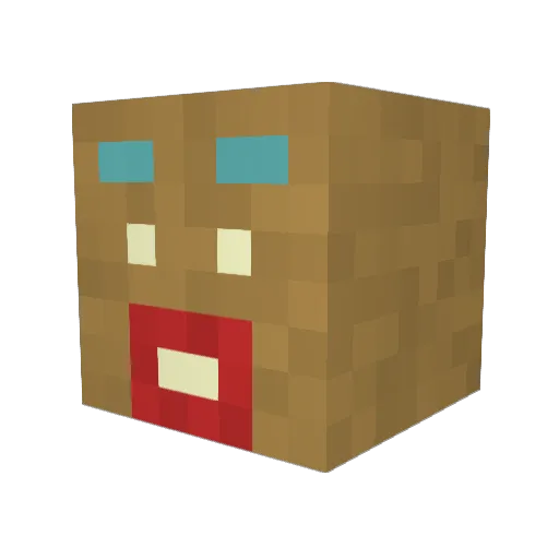 RoChou Minecraft avatar head, 3D render