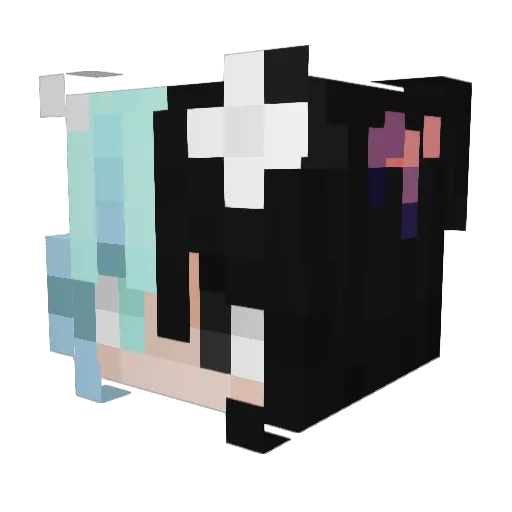 RoM4aa_ Minecraft avatar head, 3D render