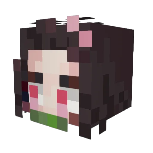 RoMaNaaaa Minecraft avatar head, 3D render