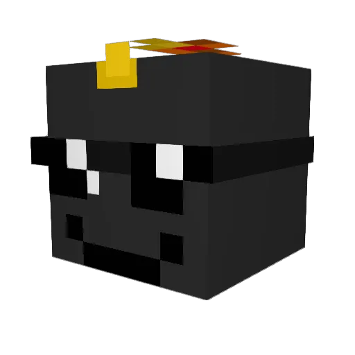 RoMayhem Minecraft avatar head, 3D render