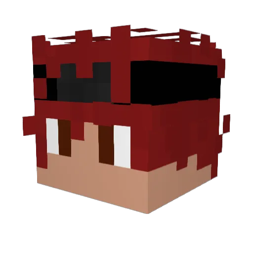 RoMkA444 Minecraft avatar head, 3D render