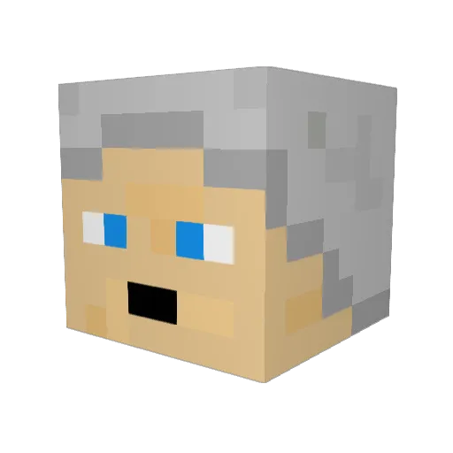 RoMu66 Minecraft avatar head, 3D render