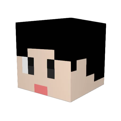 RoNux0814 Minecraft avatar head, 3D render