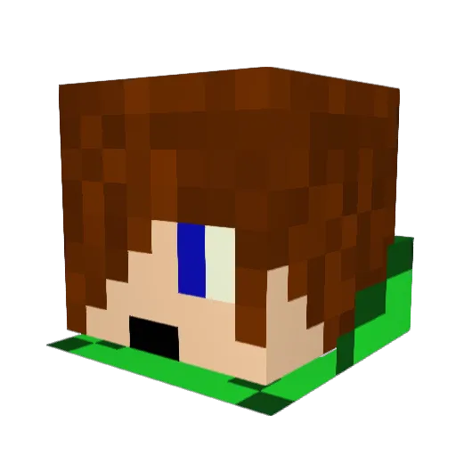 RoSKV Minecraft avatar head, 3D render