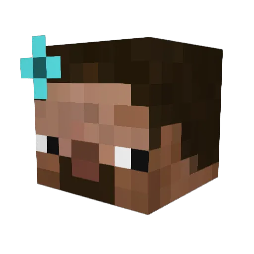 RoSetic Minecraft avatar head, 3D render