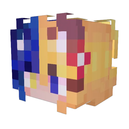 RoToN41K Minecraft avatar head, 3D render