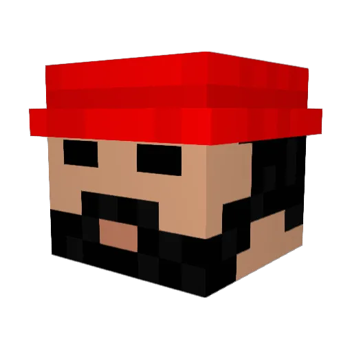 RoVa77 Minecraft avatar head, 3D render