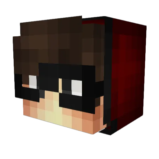 RoWQuader Minecraft avatar head, 3D render