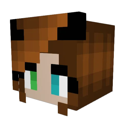 RoZali33 Minecraft avatar head, 3D render
