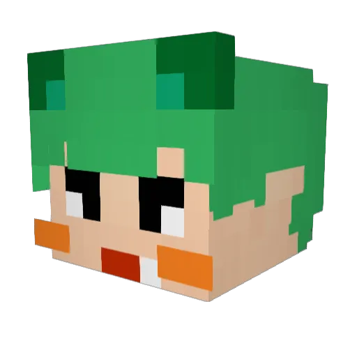 Ro_Rex Minecraft avatar head, 3D render