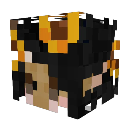 Ro_ary Minecraft avatar head, 3D render