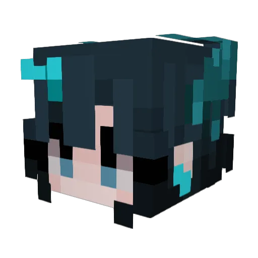 Ro_deung Minecraft avatar head, 3D render