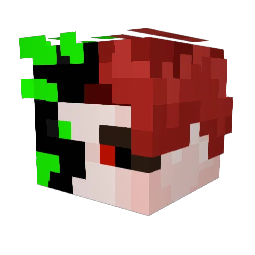 Ro_fox_ Minecraft avatar head, 3D render