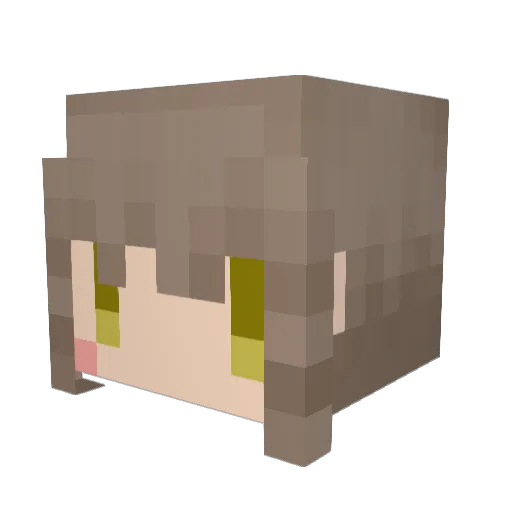 Roa7 Minecraft avatar head, 3D render