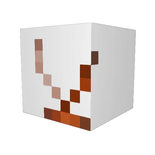 RoachGlue Minecraft avatar head, 3D render