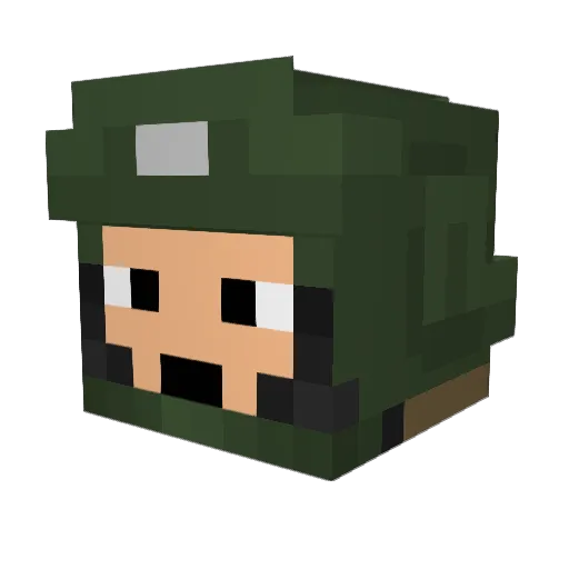 Roachandi Minecraft avatar head, 3D render