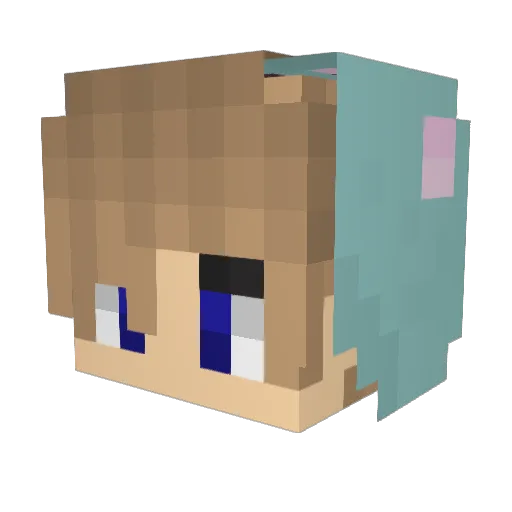 Road2Bahnhof Minecraft avatar head, 3D render