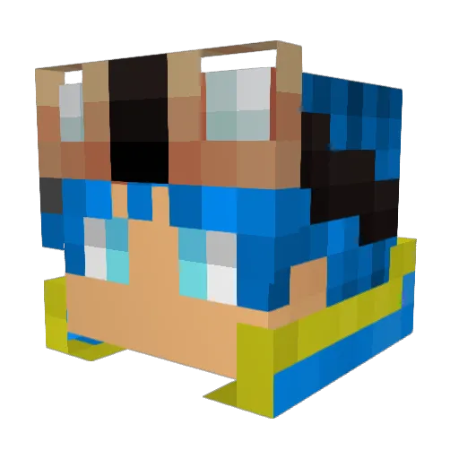 RoadKill771YT Minecraft avatar head, 3D render