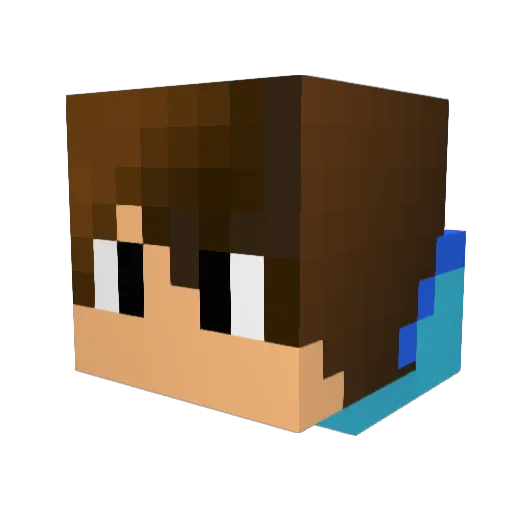 RoadToGambit Minecraft avatar head, 3D render