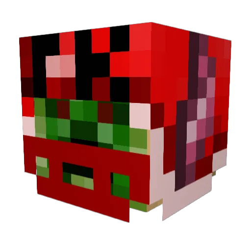 Road_Killed Minecraft avatar head, 3D render