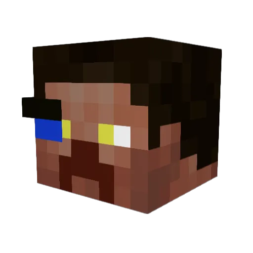 Roadguy2 Minecraft avatar head, 3D render