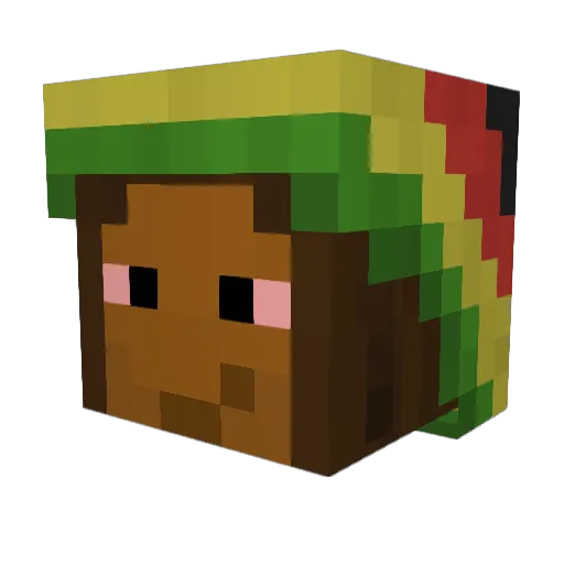 Roadhouse343 Minecraft avatar head, 3D render