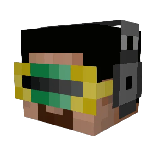 RoadkillXP Minecraft avatar head, 3D render