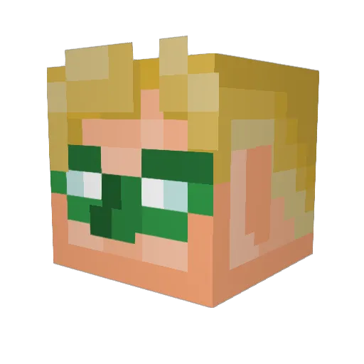 RoadmanReedo Minecraft avatar head, 3D render