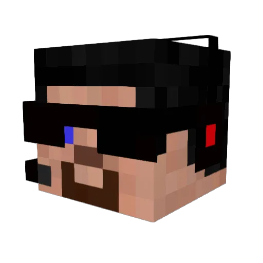 Roadrunner453 Minecraft avatar head, 3D render