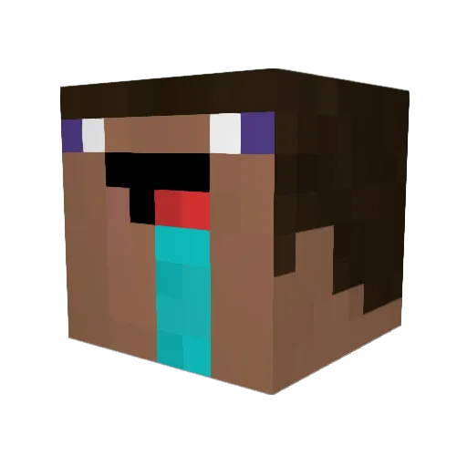 Roaminqq Minecraft avatar head, 3D render