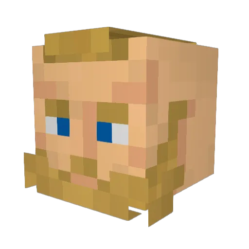 RoanZ2H Minecraft avatar head, 3D render