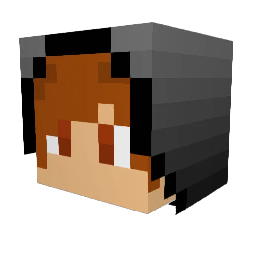 Roanball Minecraft avatar head, 3D render
